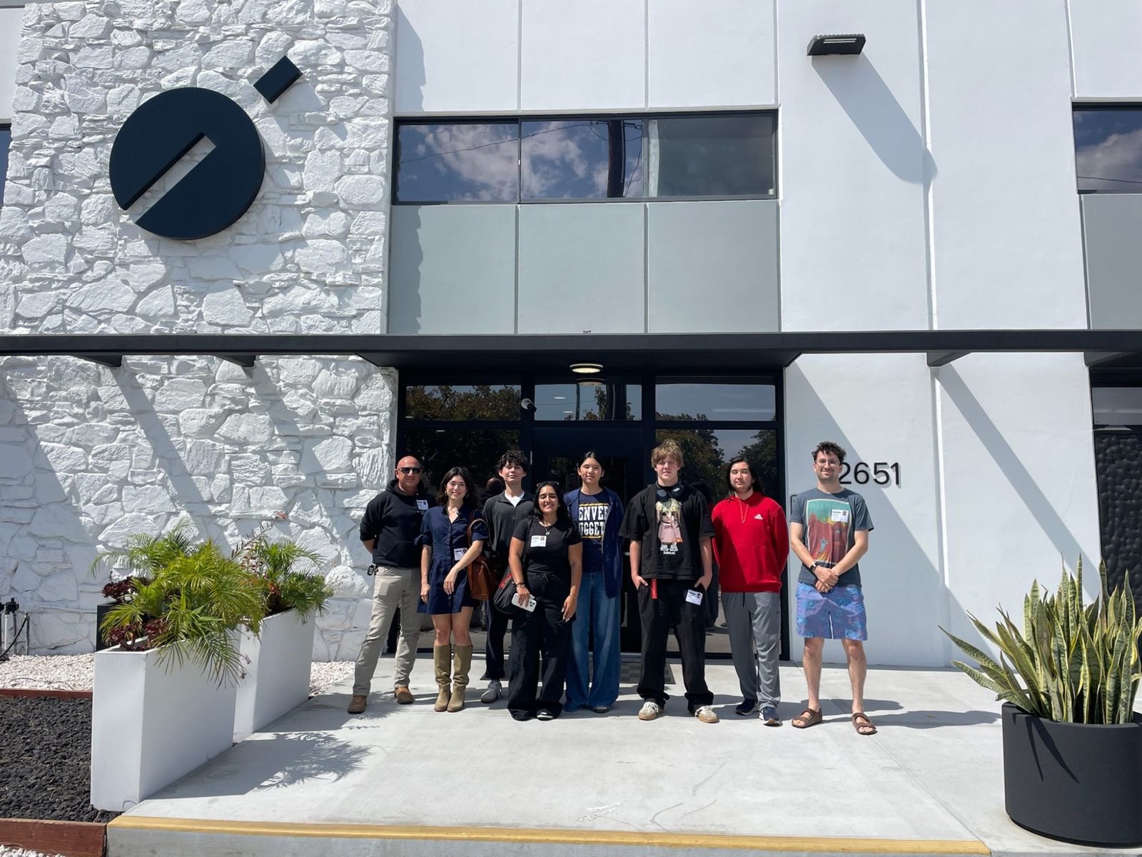 The cohort outside Impulse Space's headquarters